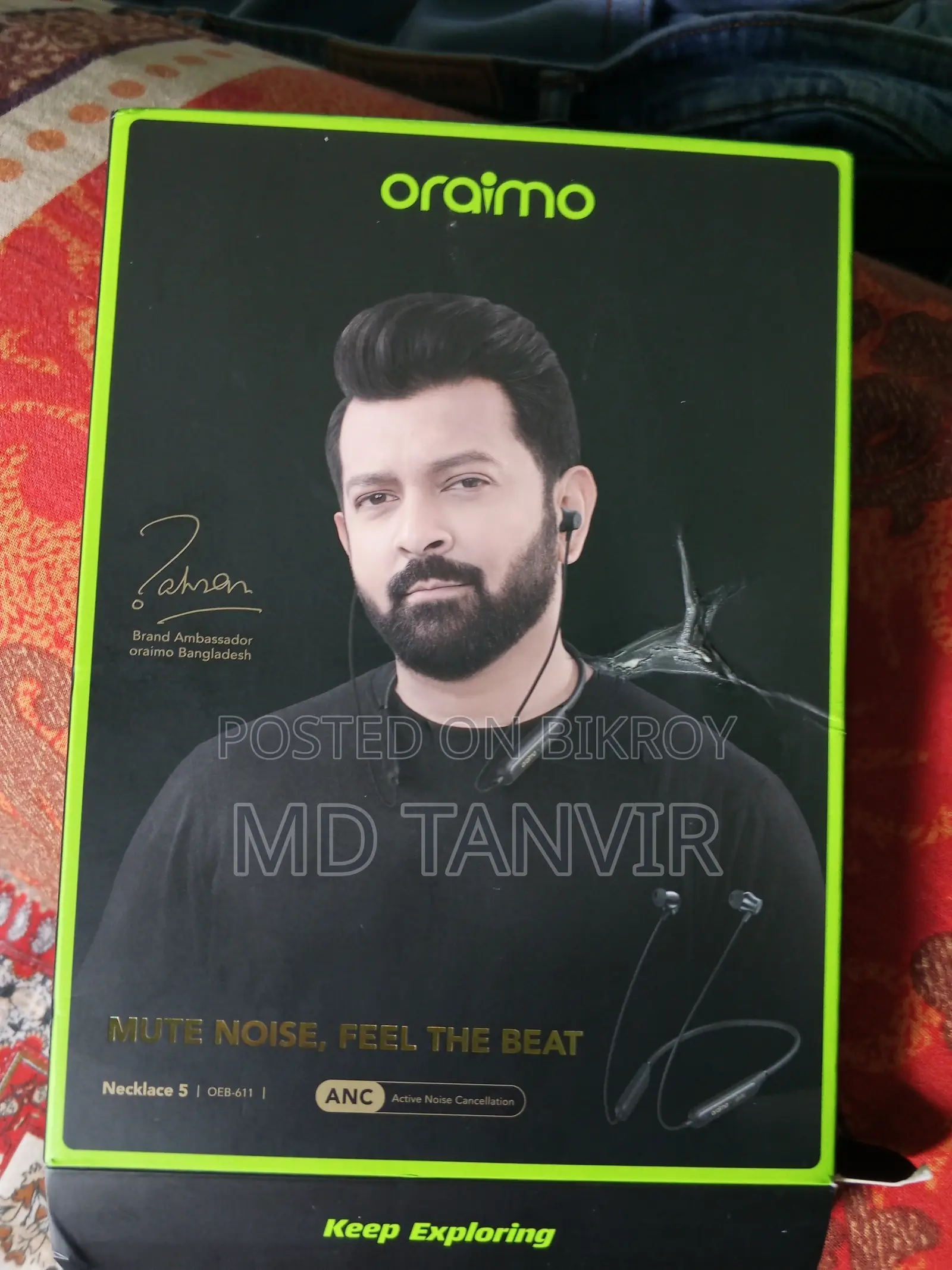 Oraimo Necklace 5 (OEB-611) ANC নেকব্যান্ড — মাত্র ৫ দিন ব্যবহার।