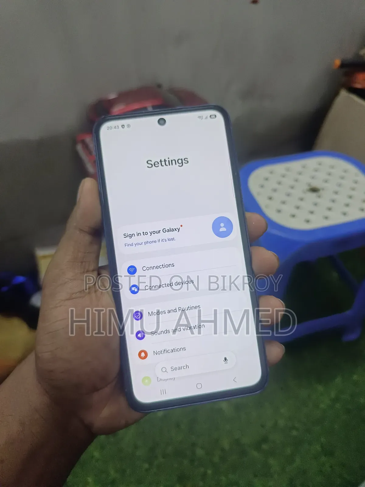 স্যামসাং গ্যালাক্সি এ৫৫ ২৫৬ জিবি ব্লু