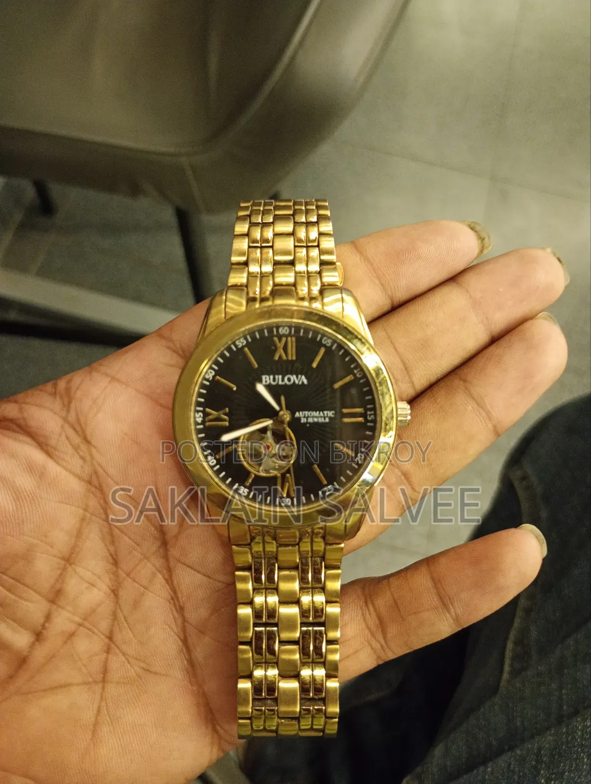 Bulova Men's Classic Automatic 21 Jewels Gold Stainless Steel Watch 42mm