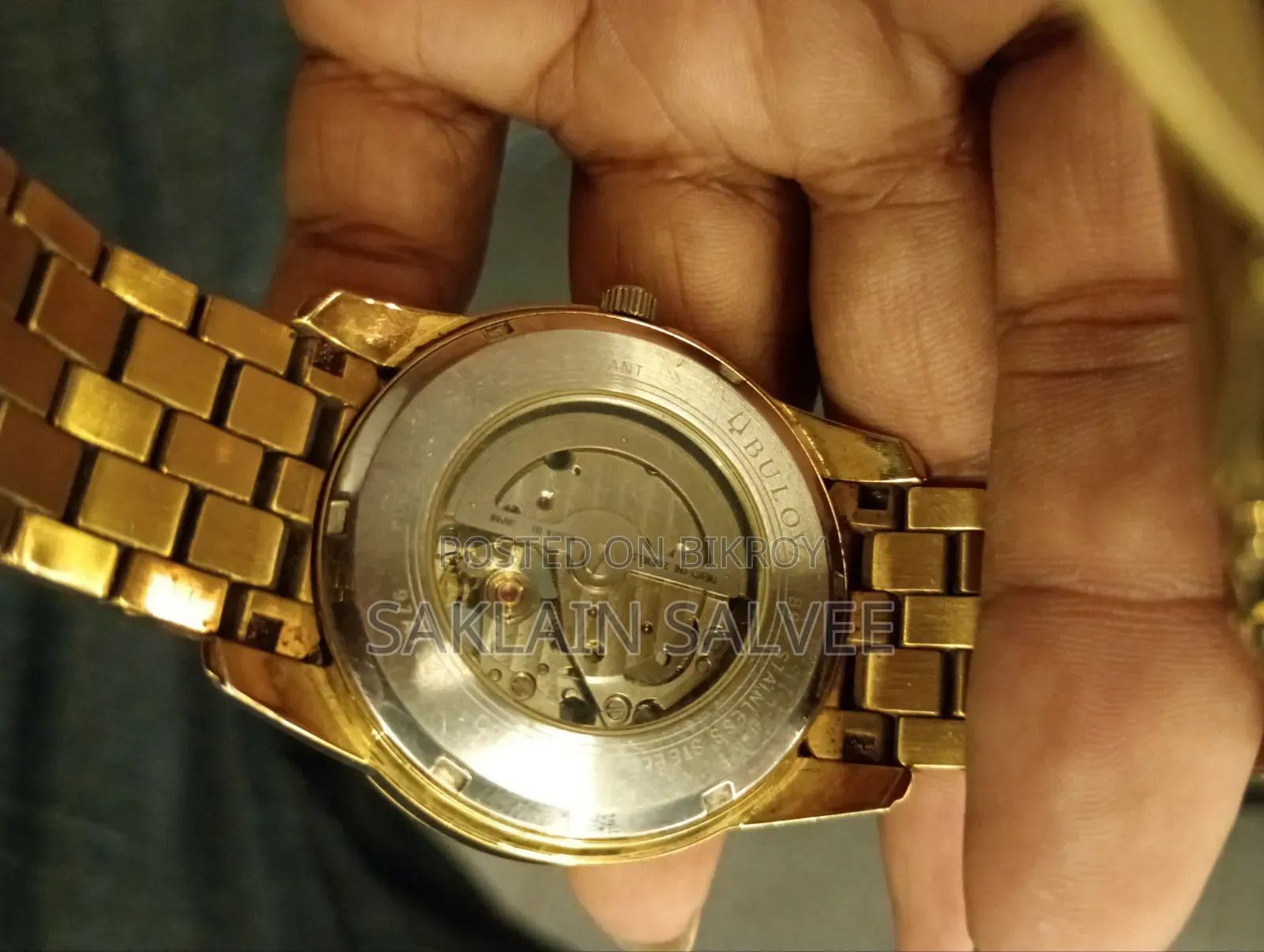 Bulova Men's Classic Automatic 21 Jewels Gold Stainless Steel Watch 42mm