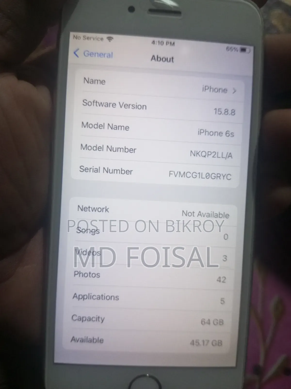 Apple iPhone 6s 64 GB Silver