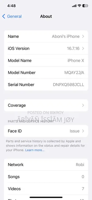 Apple iPhone X 64 GB White