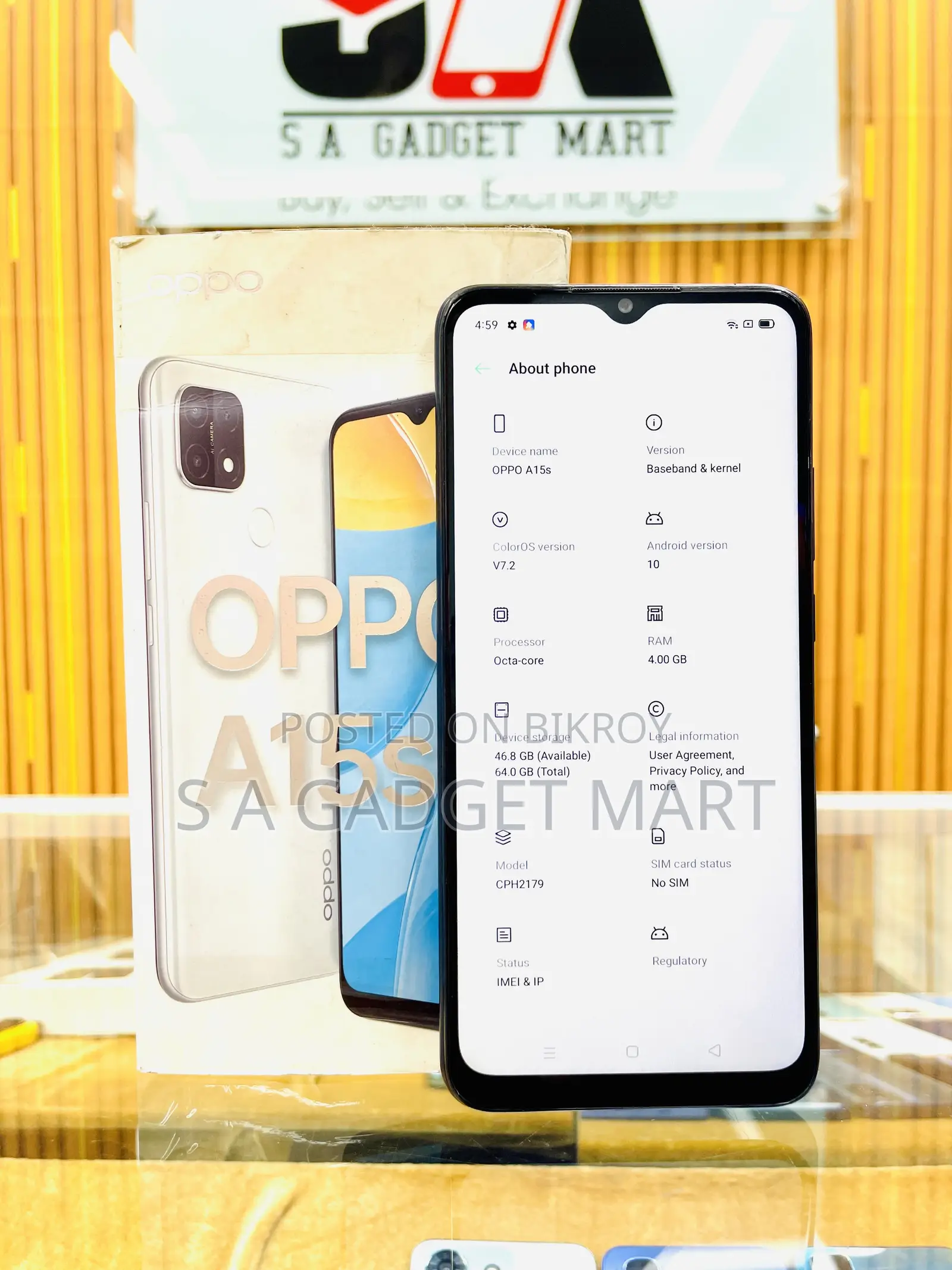 Oppo A15s 64 GB Black