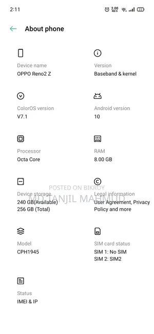 Oppo Reno 2Z 128 GB Black