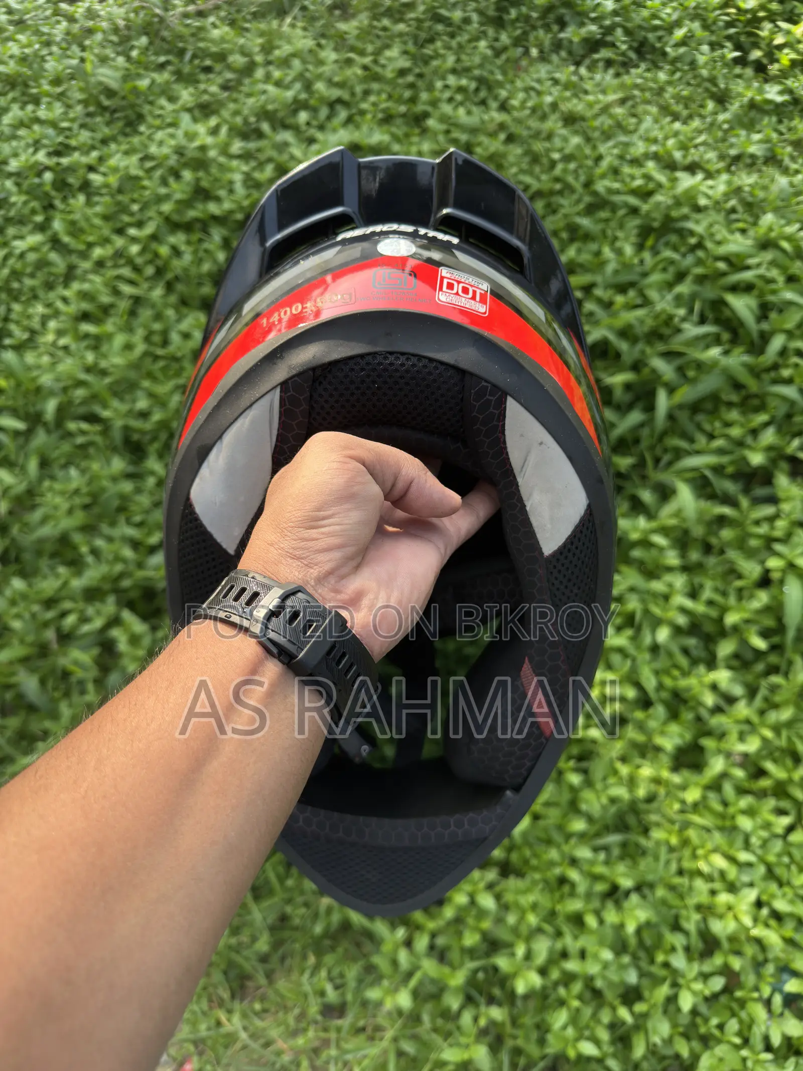 Areostar Helmet Red Black Colour Size L