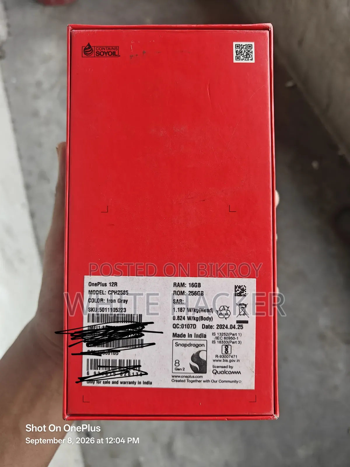 OnePlus 12R 256 GB Black