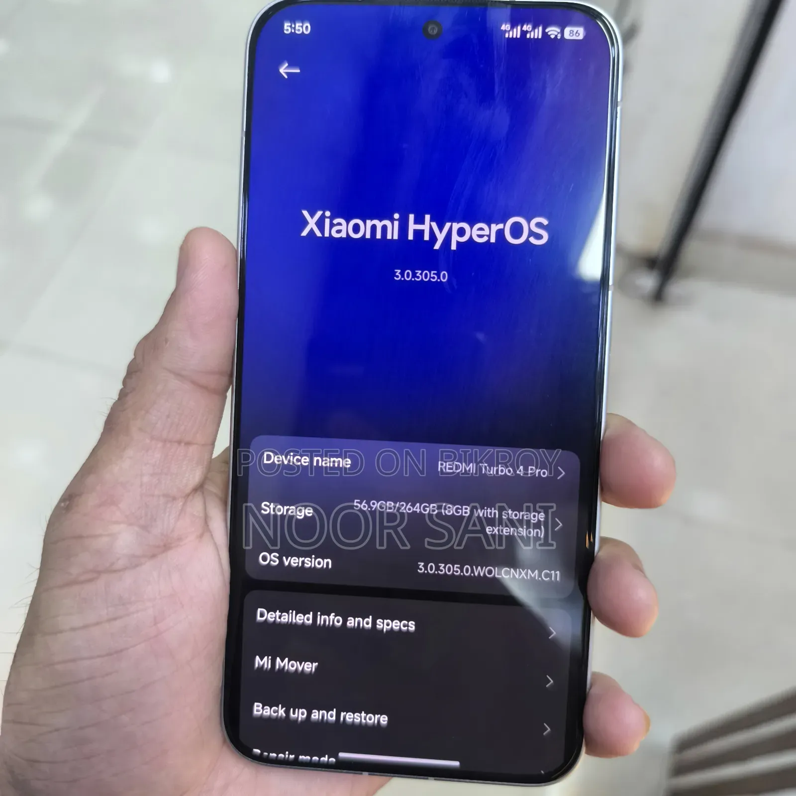 Xiaomi Redmi Turbo 4 Pro 256 GB White