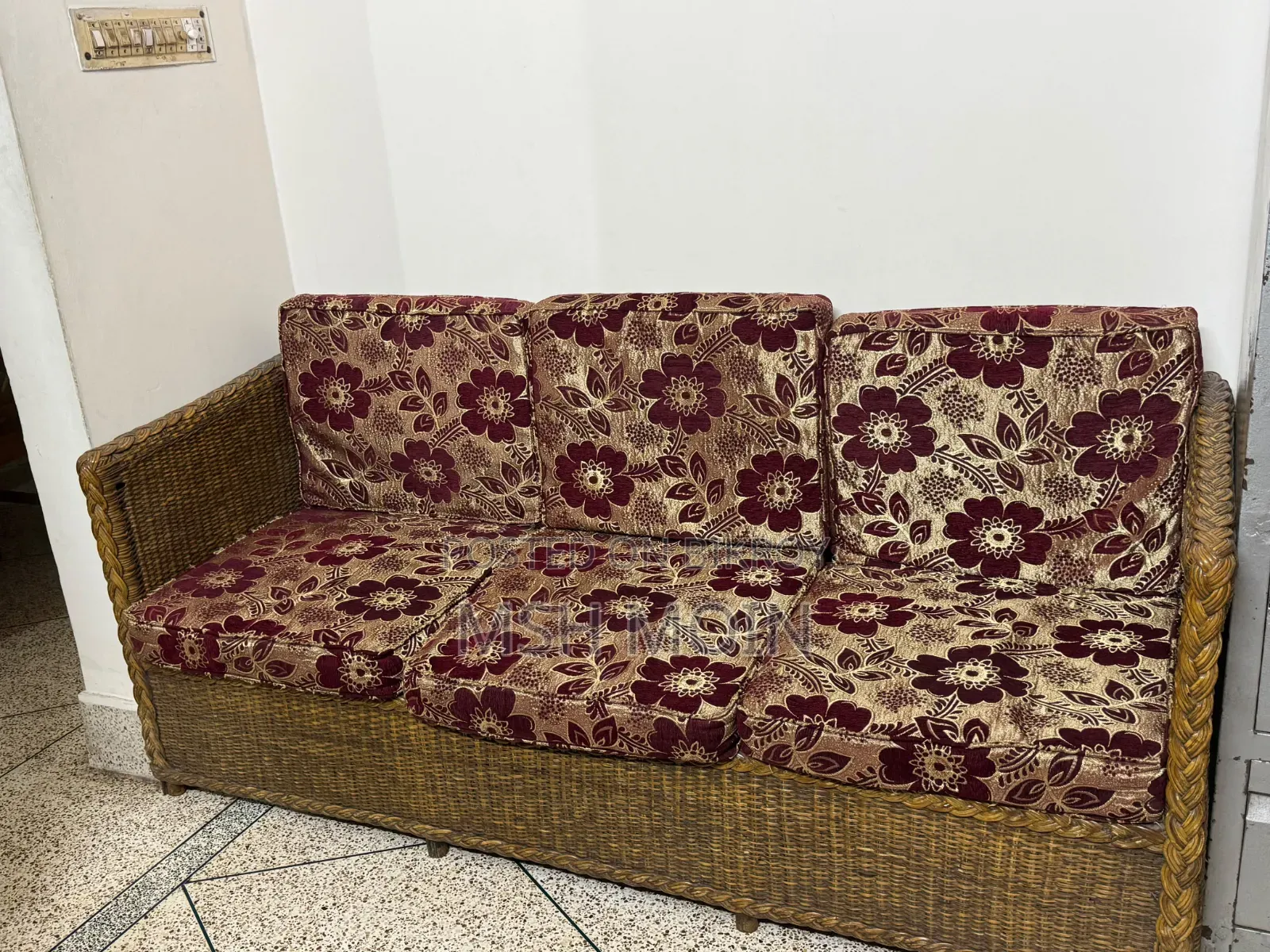 Rattan Sofa Set – 3-Seater, with Foam