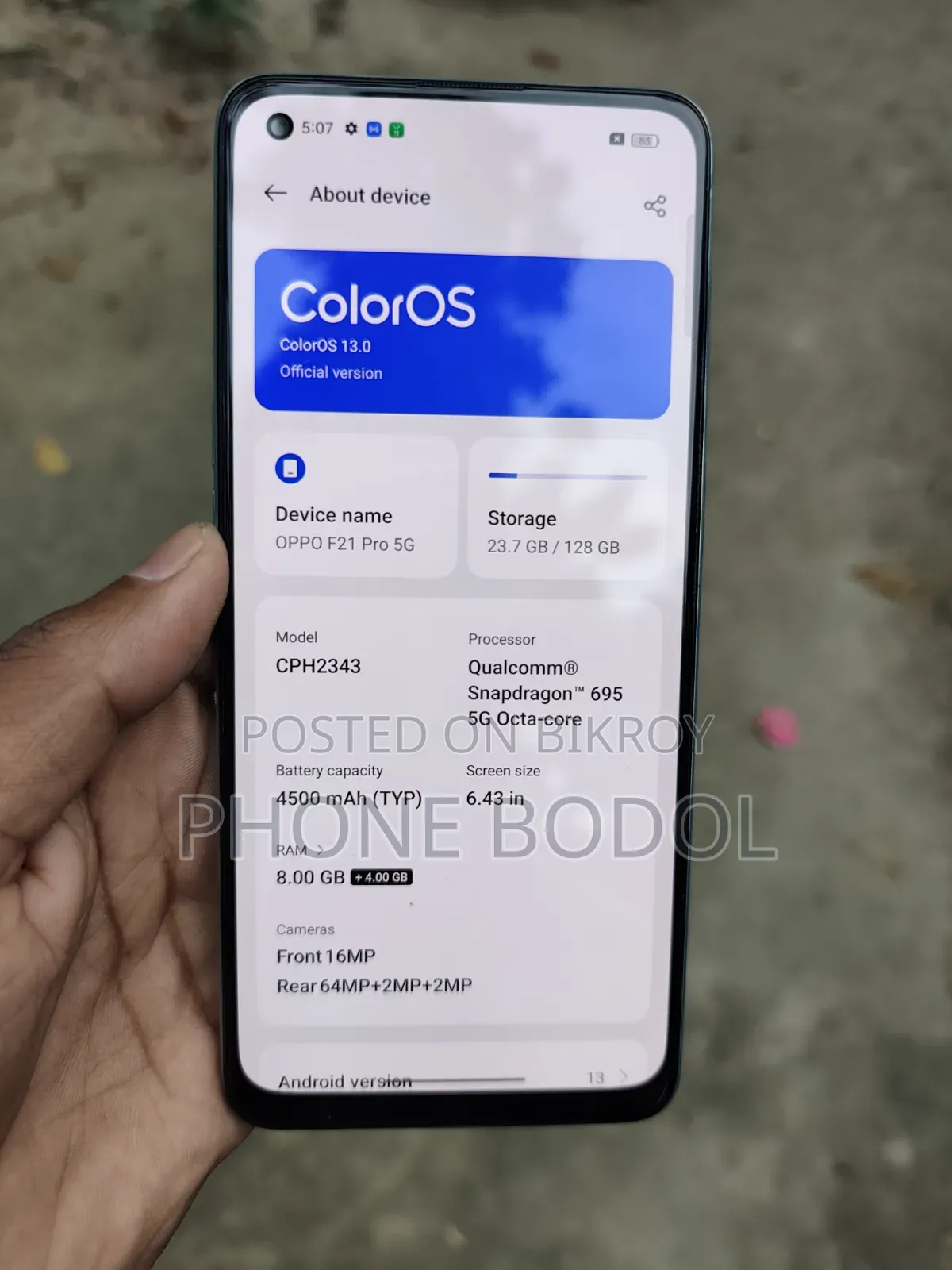 Oppo F21 Pro 5G 128 GB Gold