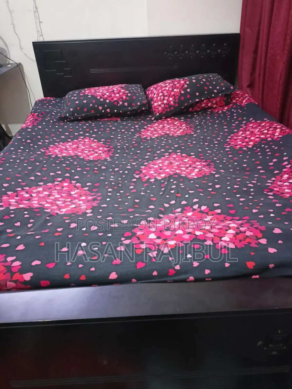 Bed made of Malaysian wood. 7 feet X 5 feet
