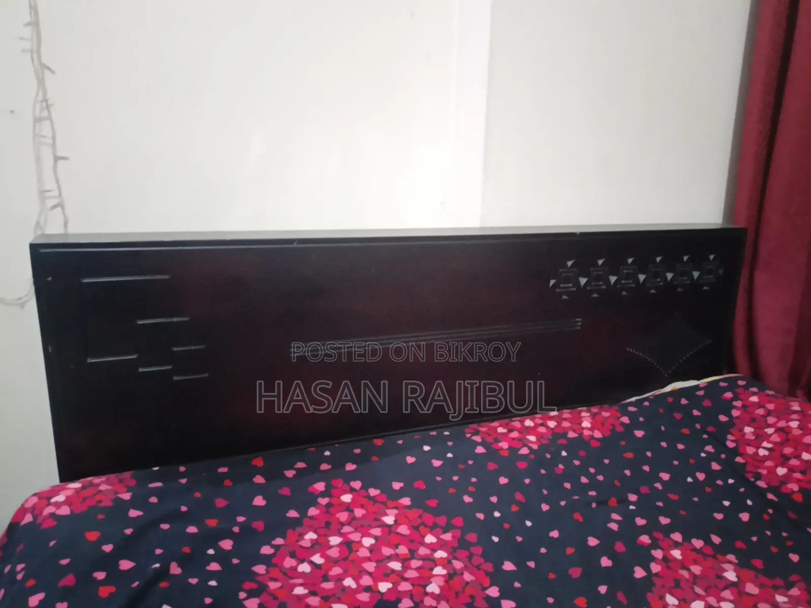 Bed made of Malaysian wood. 7 feet X 5 feet