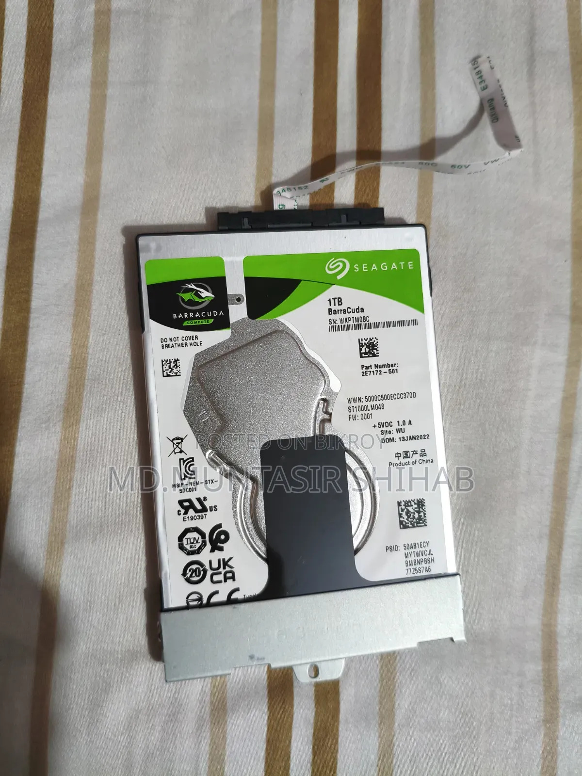 সিগেট বারাকুডা ১টিবি ল্যাপটপ হার্ড ডিস্ক