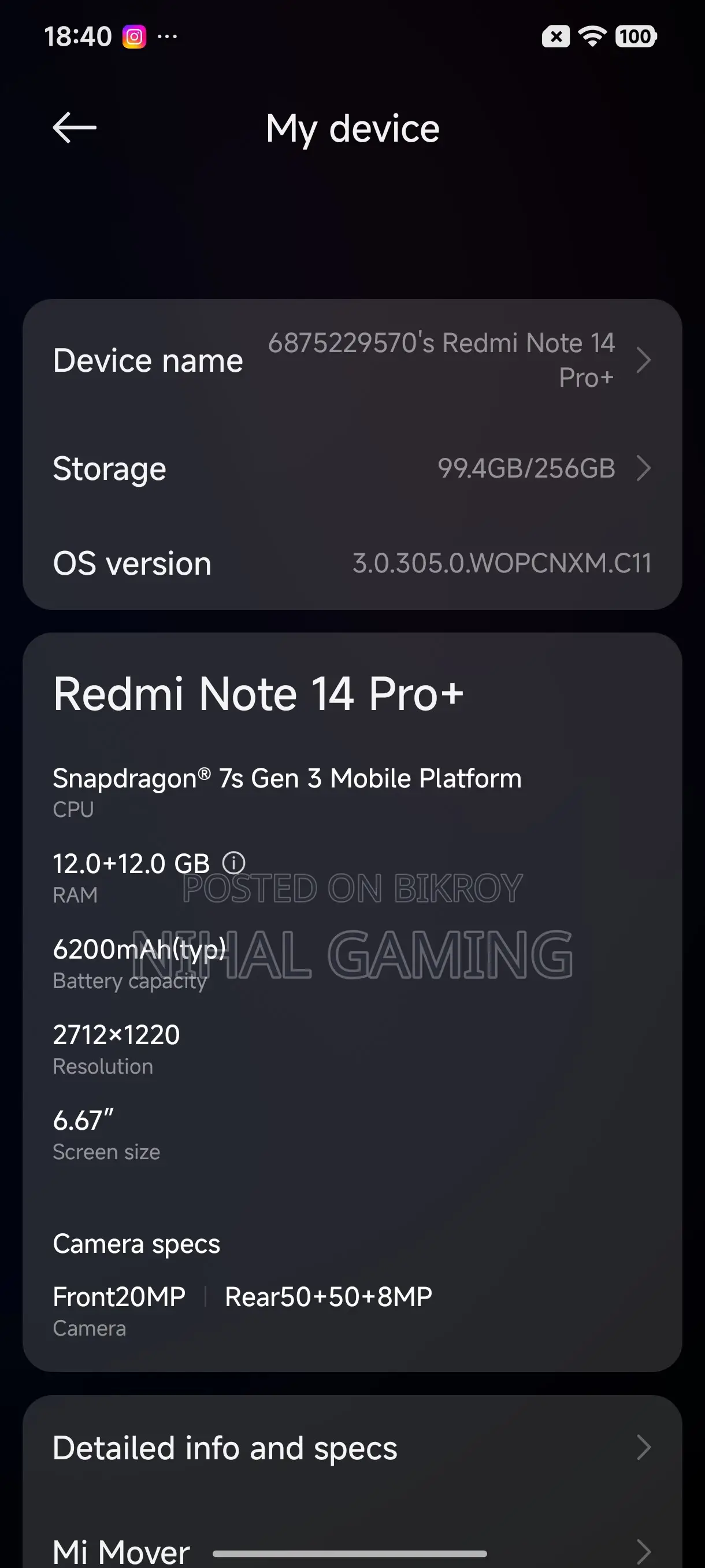 Xiaomi Redmi Note 14 Pro+ 256 GB White
