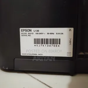 Epson L130 InkTank Printer – As-Is / Non-Working (For Parts or Repair)