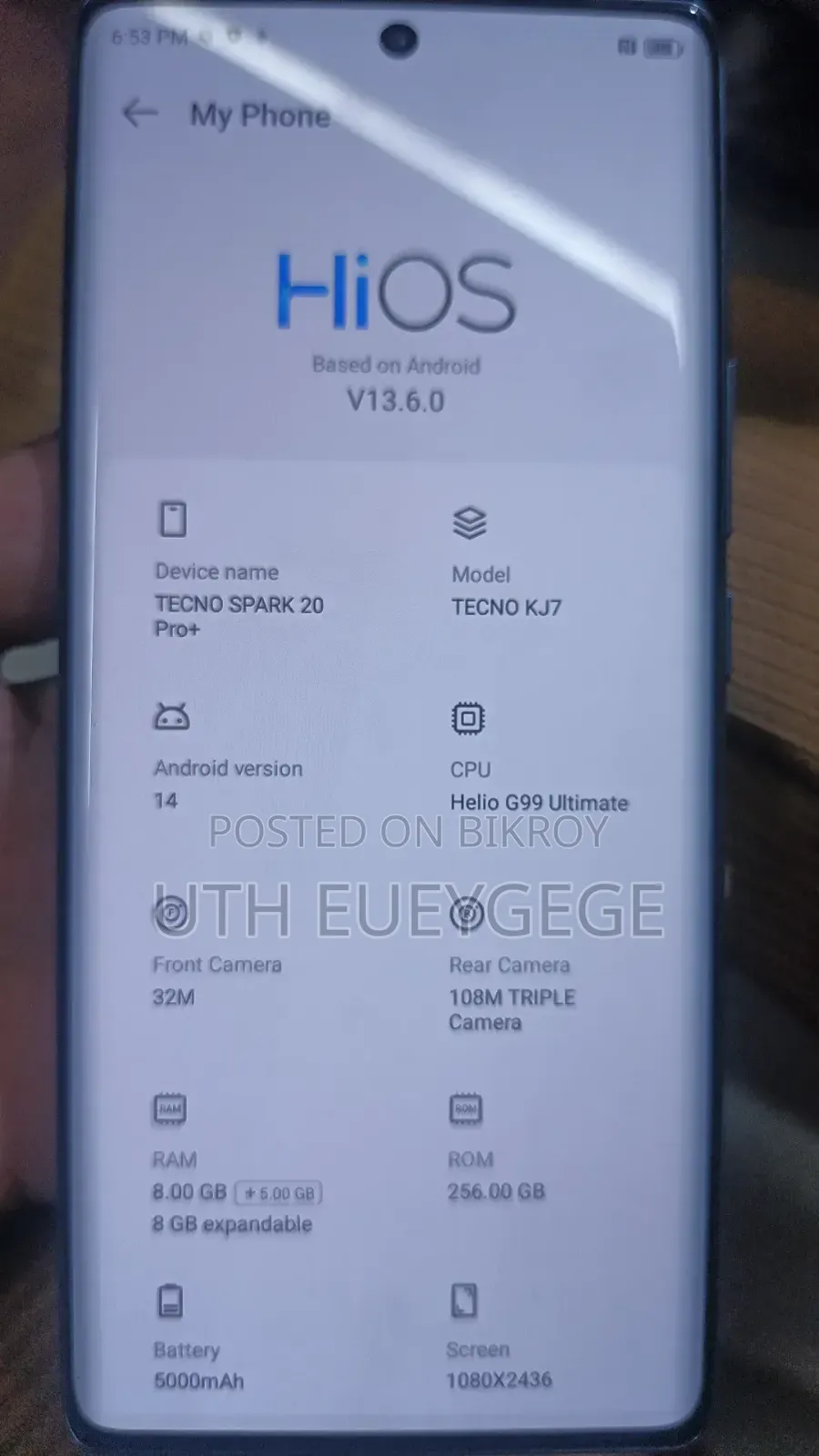 টেকনো স্পার্ক ২০ প্রো প্লাস ২৫৬ জিবি ব্ল্যাক