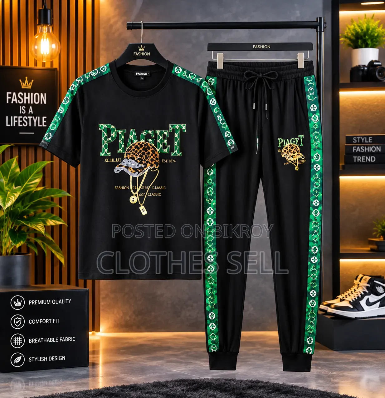 Men's T-Shirt & Full Pant Set