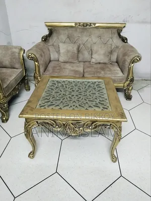 Original Shegun Wooden Sofa Set With Table