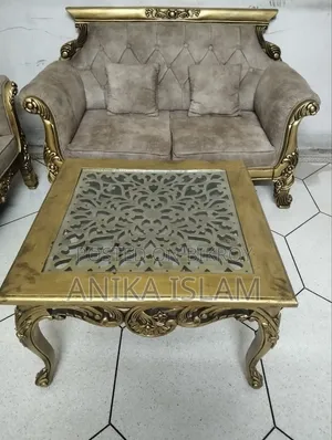 Original Shegun Wooden Sofa Set With Table