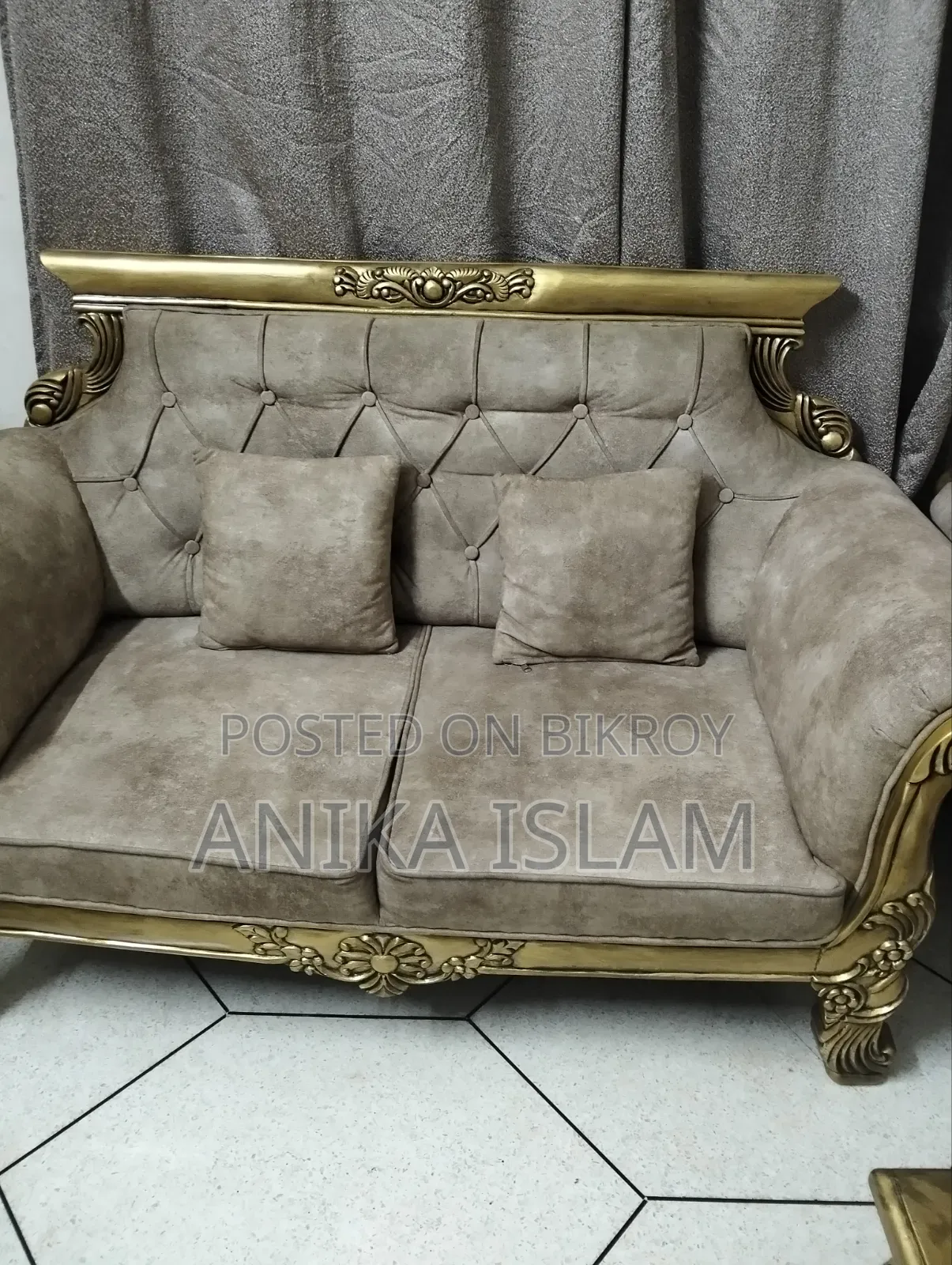 Original Shegun Wooden Sofa Set With Table