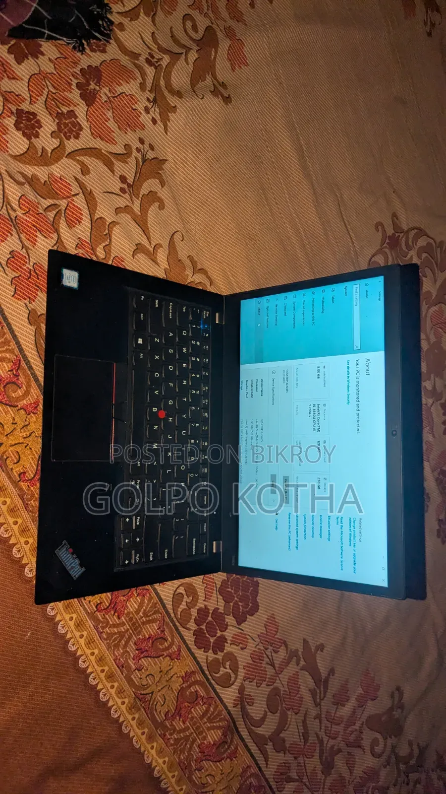 Laptop Lenovo ThinkPad T480s 8GB Intel Core i5 SSD 256GB