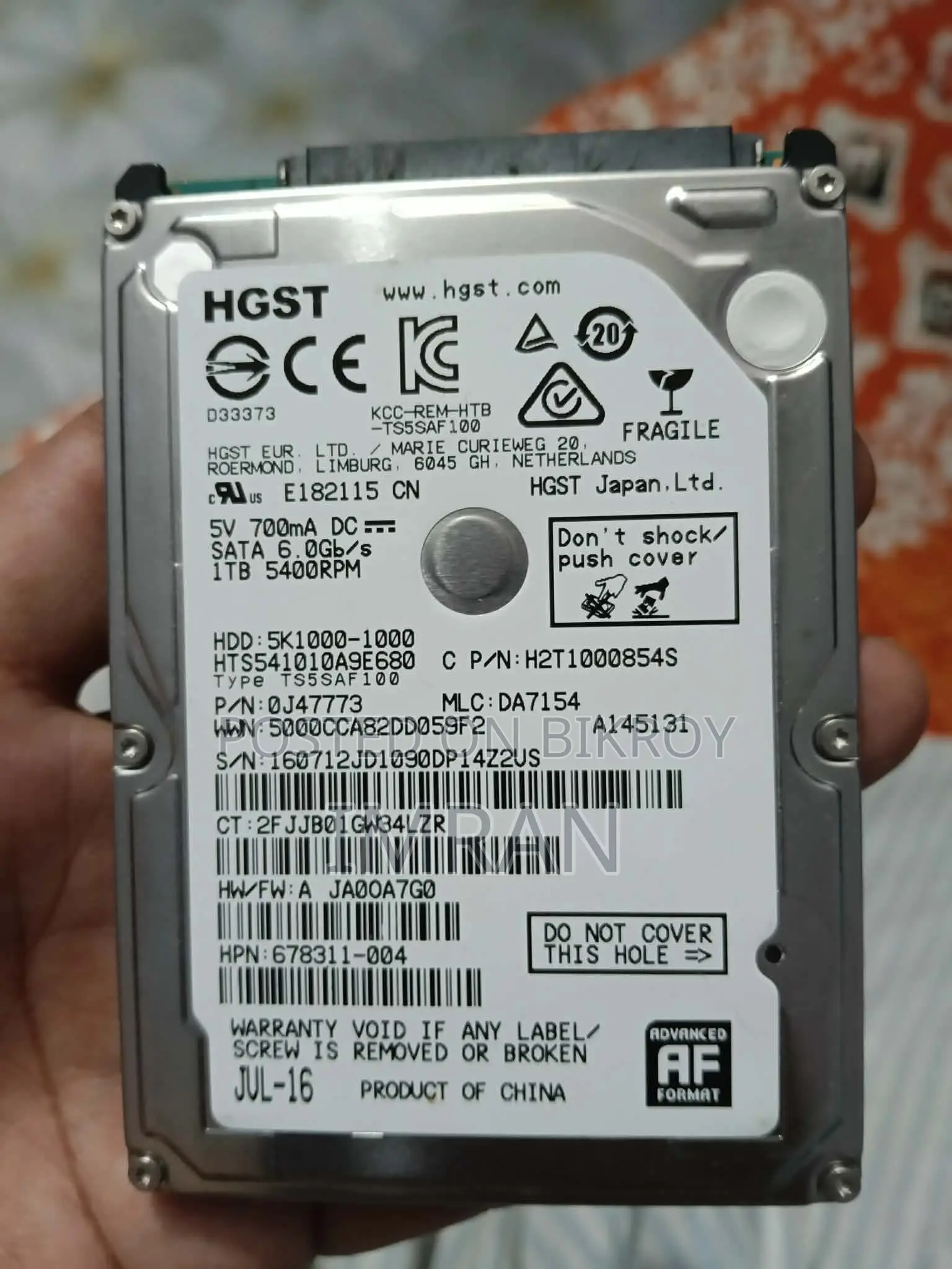 Portable HDD 1tb and SSD 128gb, Health 100%