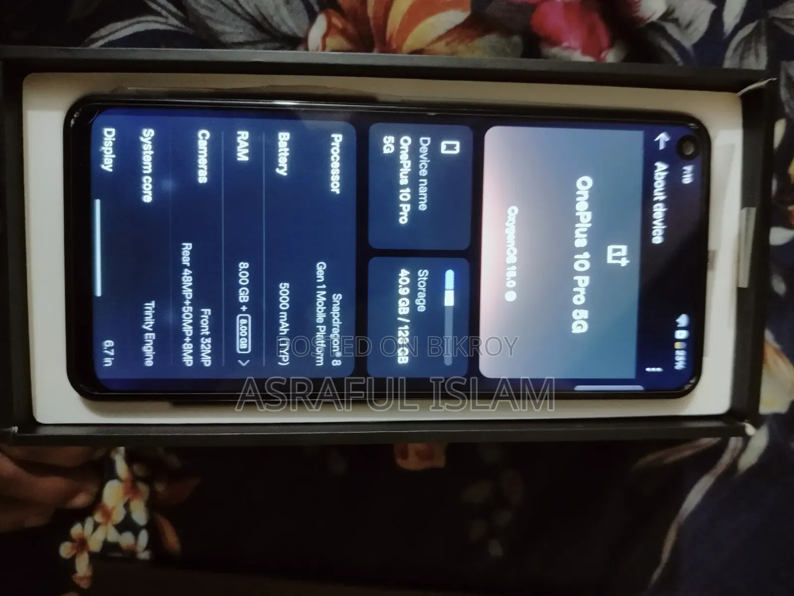 ওয়ানপ্লাস ১০ প্রো ১২৮ জিবি ব্ল্যাক