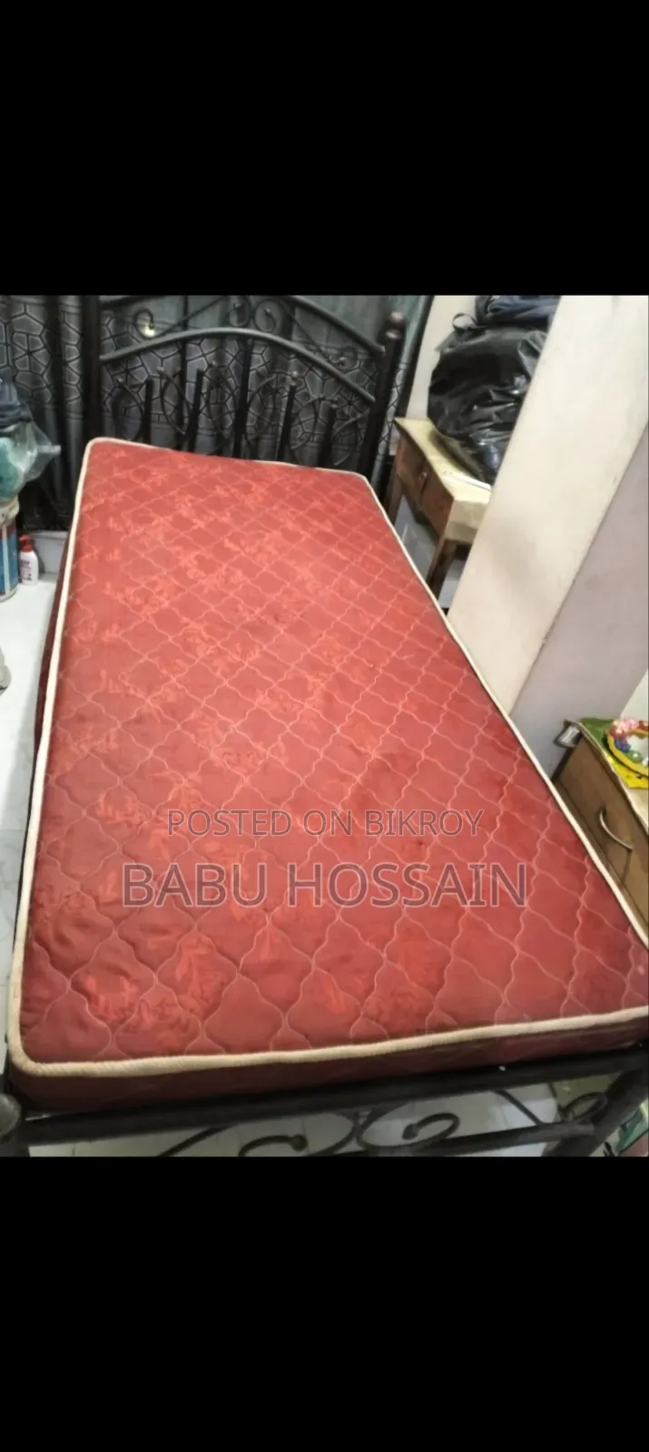স্টিলের খাট ও ম্যাট্রিক্স