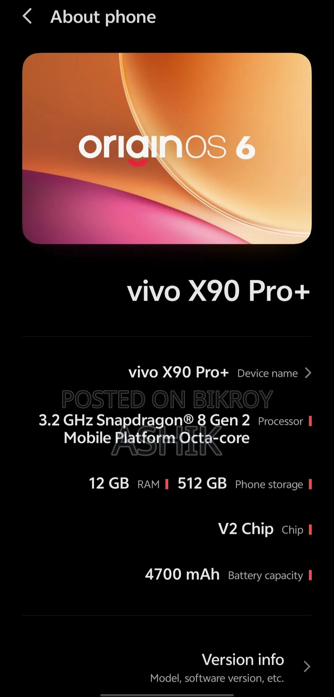 Vivo X90 Pro+ 512 GB Gray