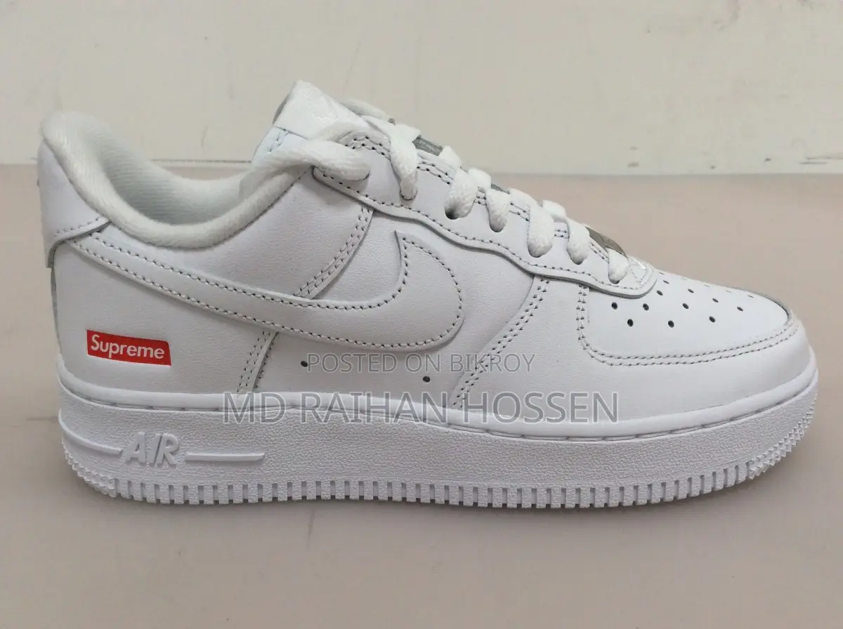 Nike Air Force 1 Low X Supreme Box Logo White – Size 5 – Brand New