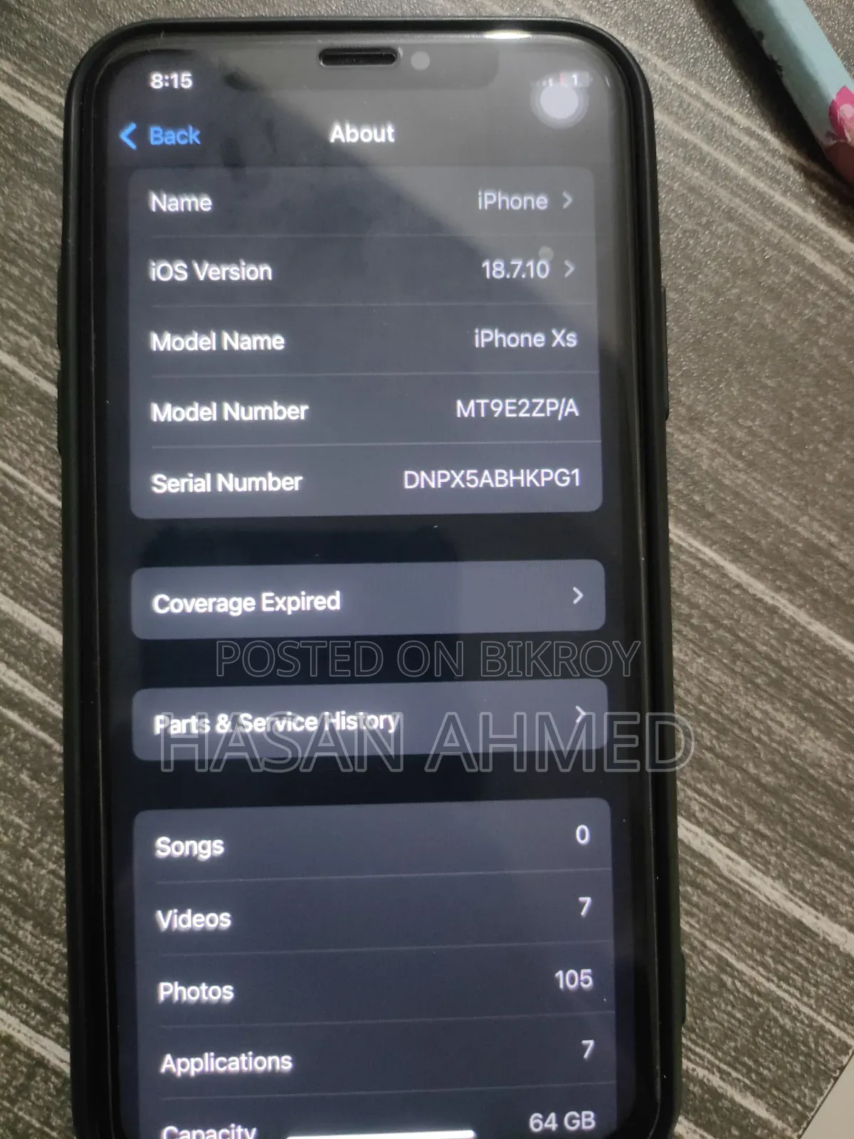 Apple iPhone XS 64 GB Gray