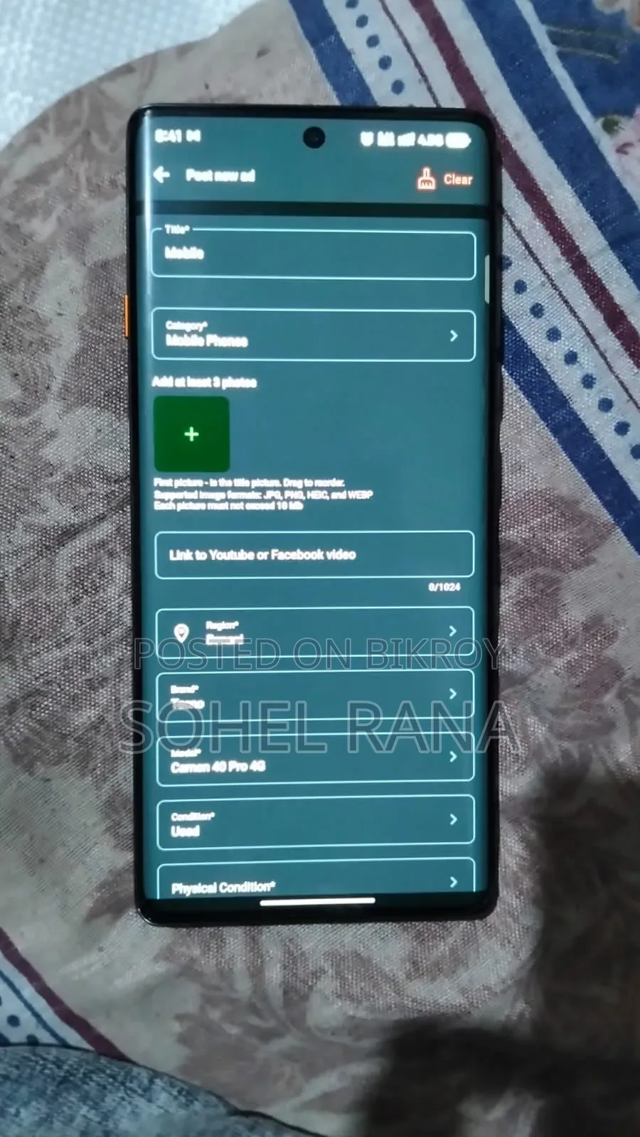 Tecno Camon 40 Pro 4G 256 GB Black