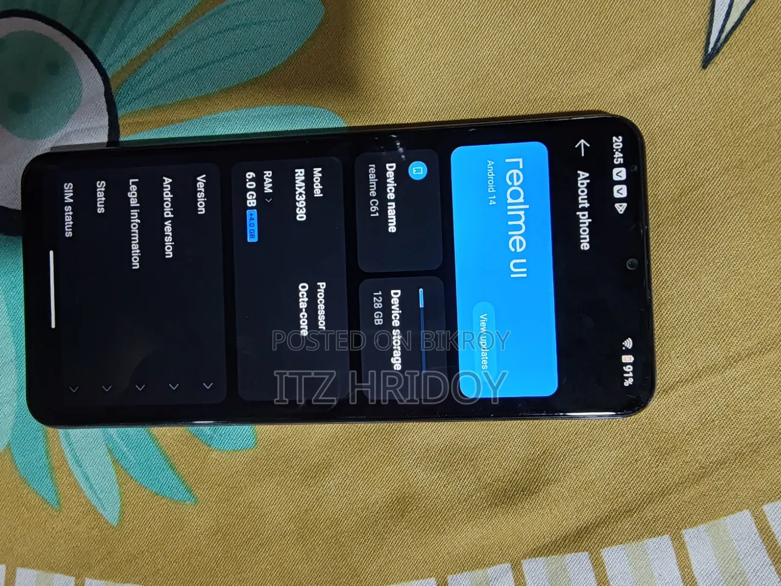 রিয়েলমি সি৬১ ১২৮ জিবি ব্ল্যাক