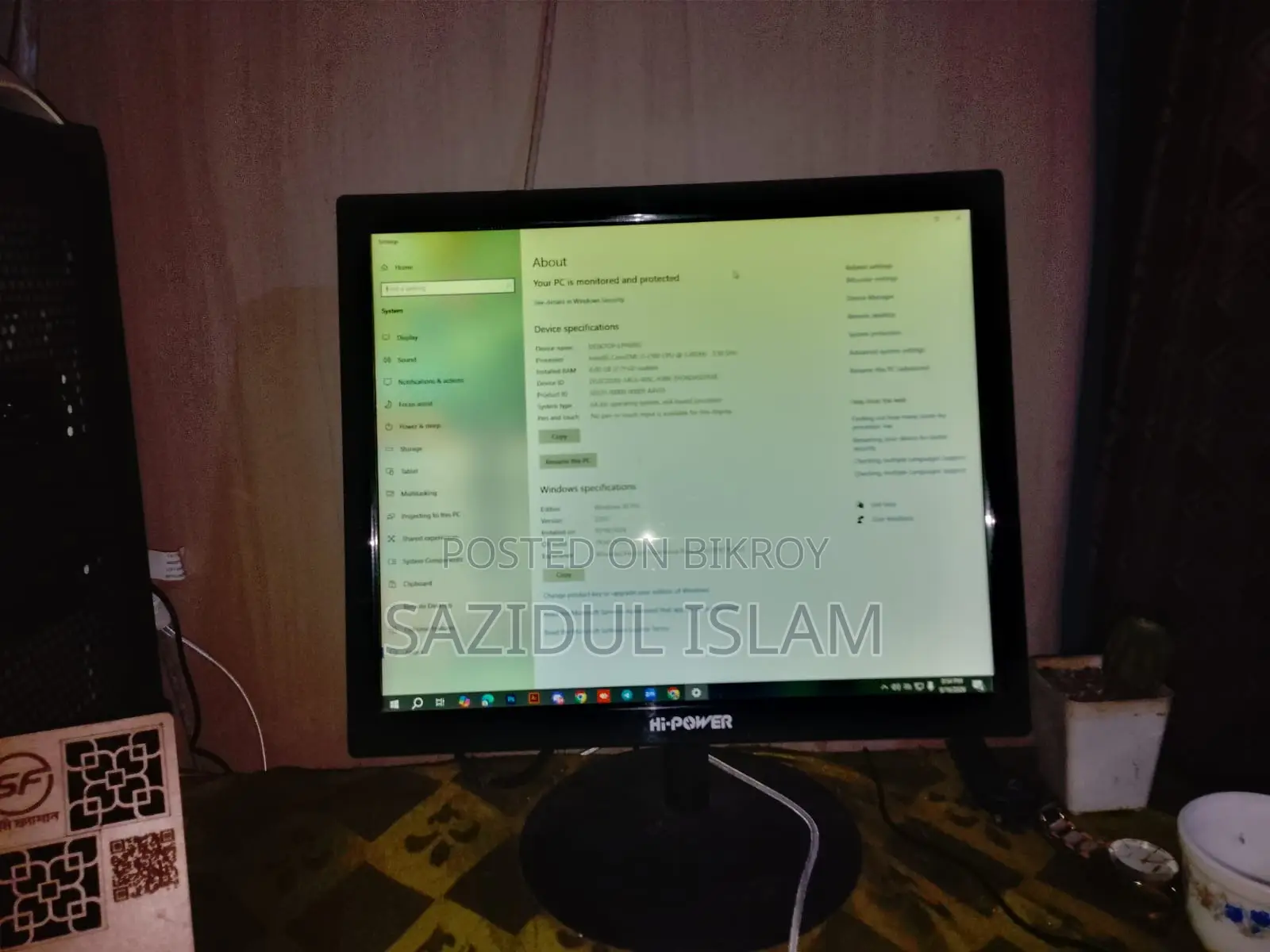 Desktop Computer 8GB Intel Core i3 SSD 256GB