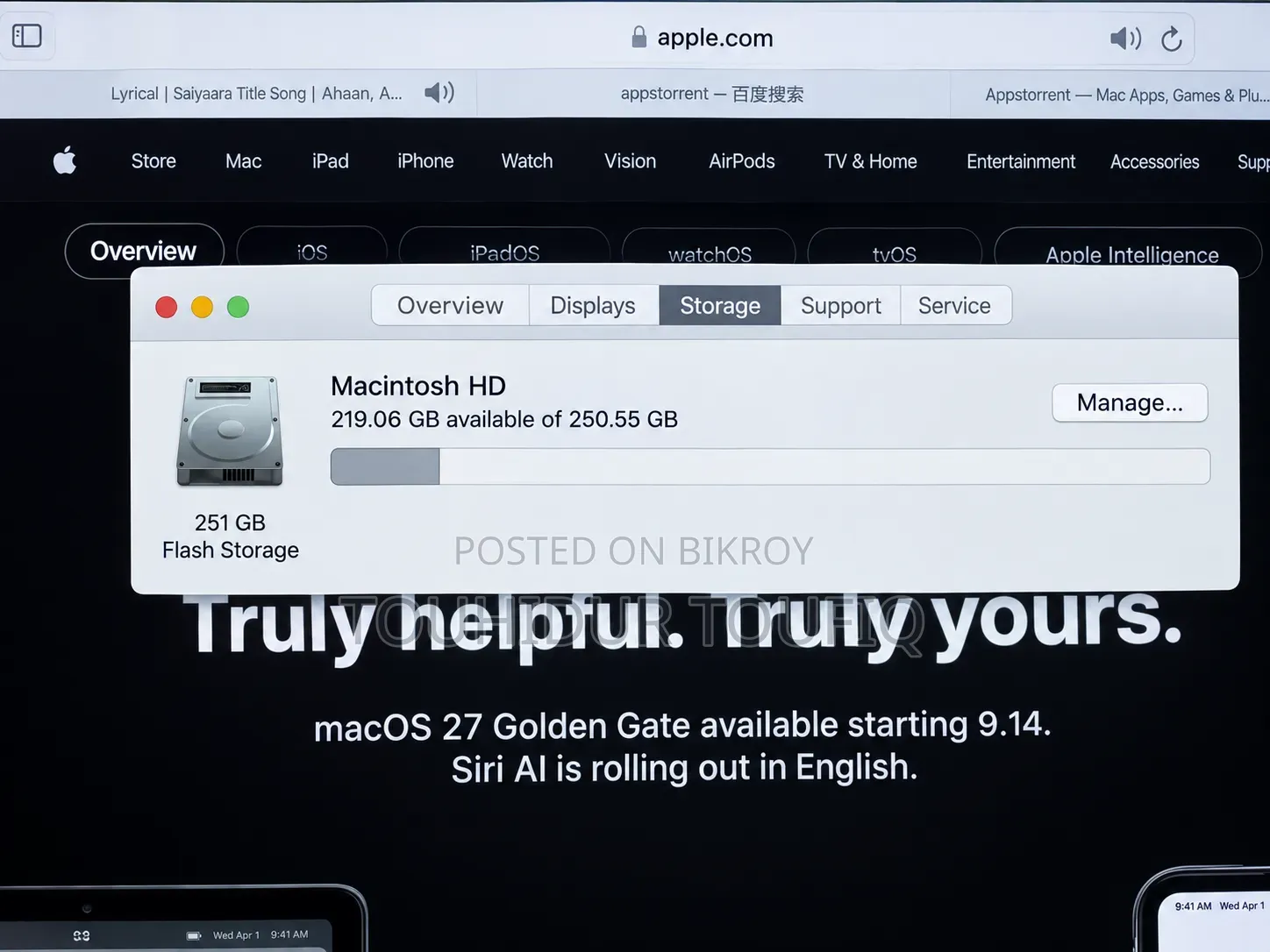 Laptop Apple MacBook Air 8GB Intel Core M3 SSD 256GB
