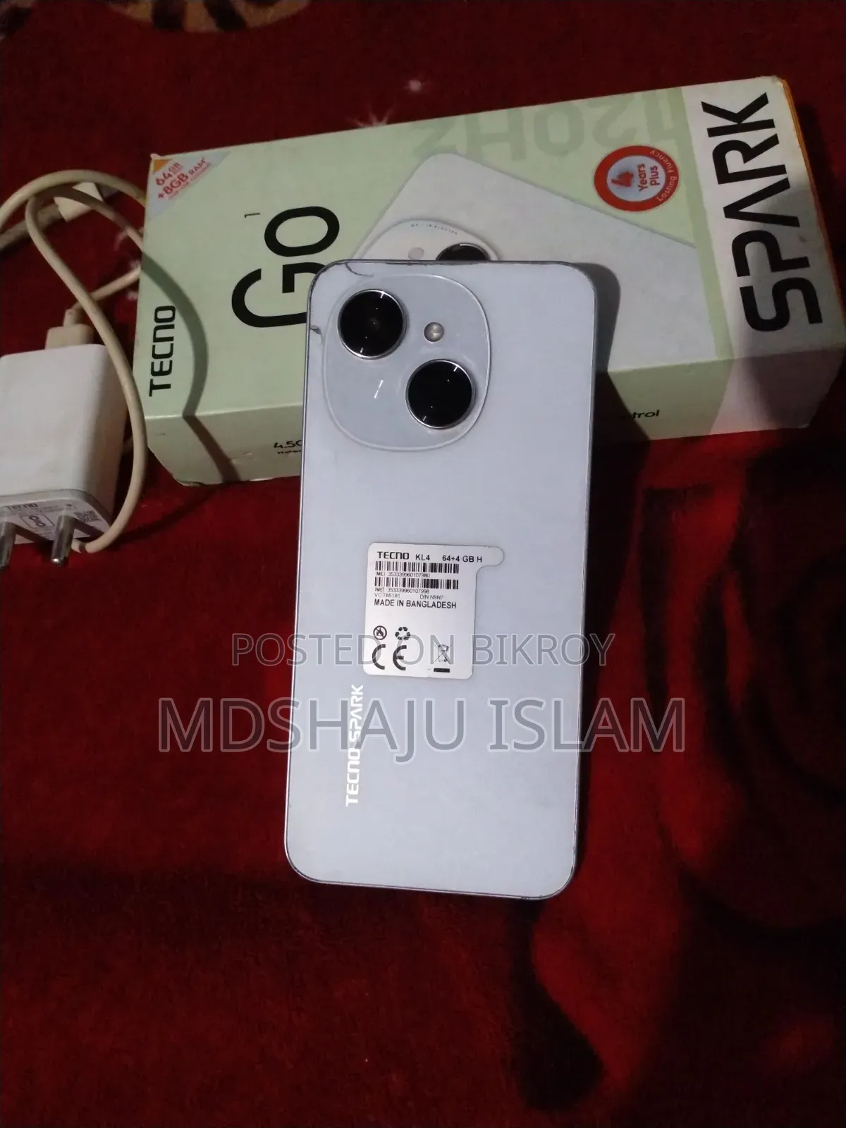 টেকনো স্পার্ক গো ৬৪ জিবি গ্রাফাইট