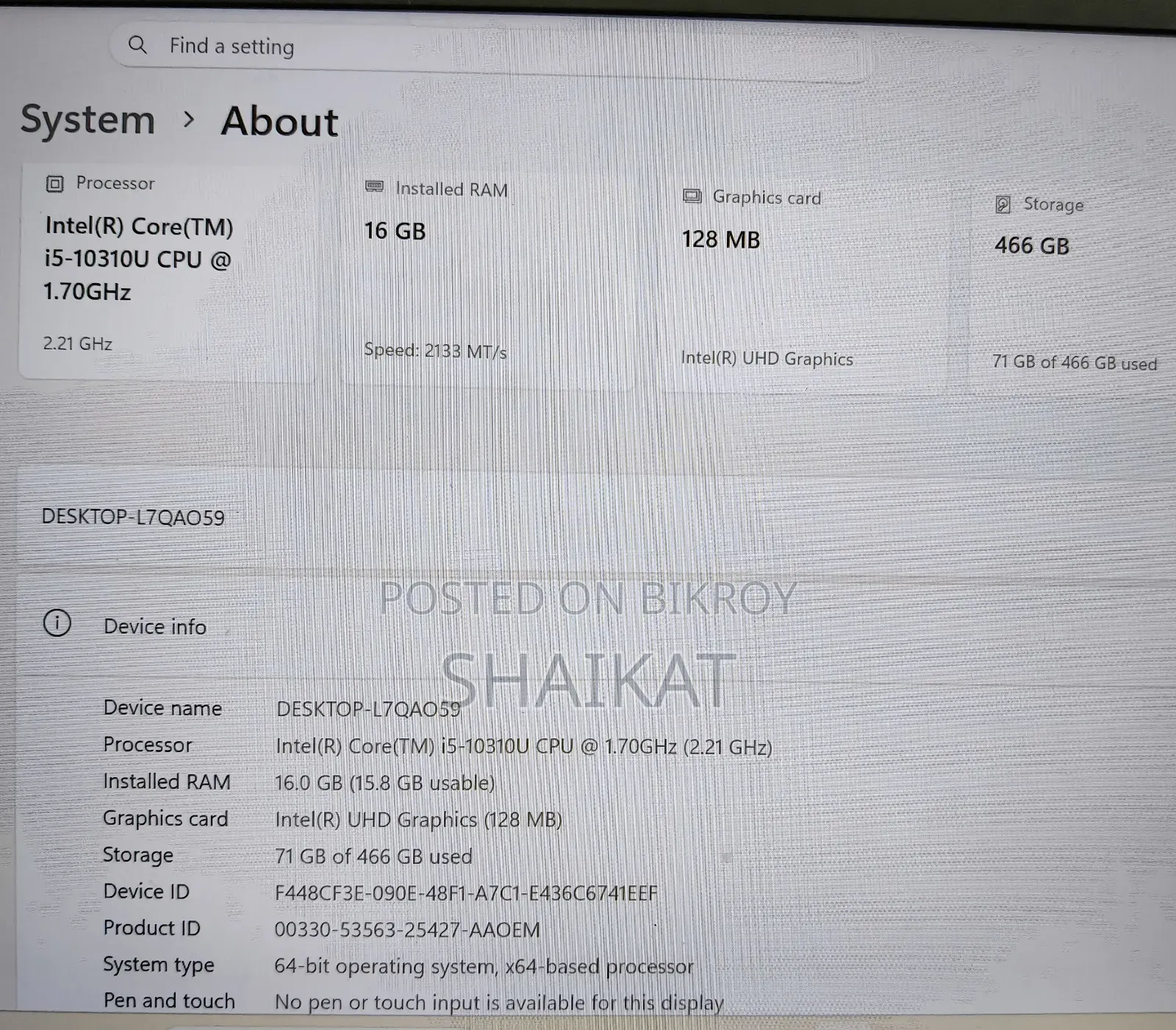 Laptop HP EliteBook 840 G6 16GB Intel Core i5 SSD 512GB
