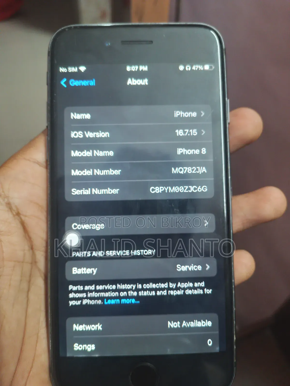 অ্যাপল আইফোন ৮ ২৫৬ জিবি ব্ল্যাক
