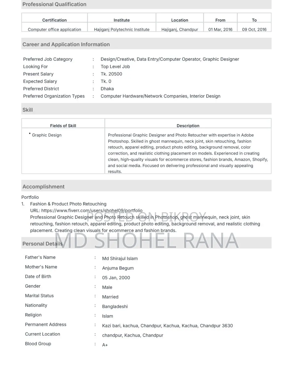 Project Officer