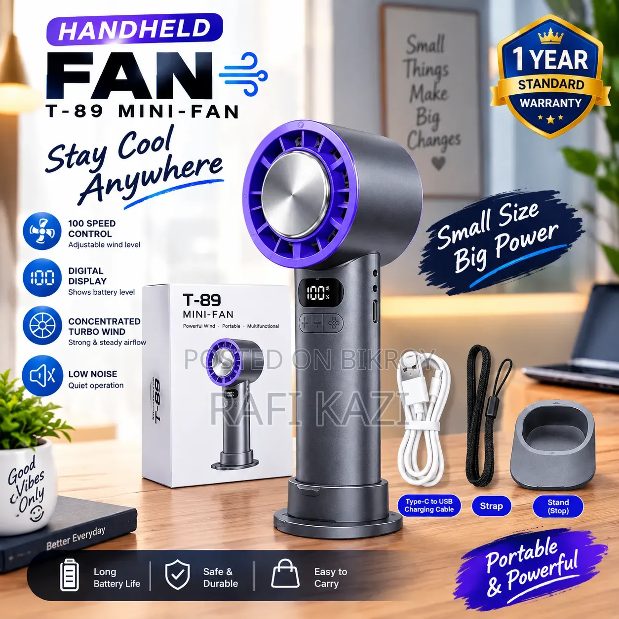 T-89 Mini Handheld Fan