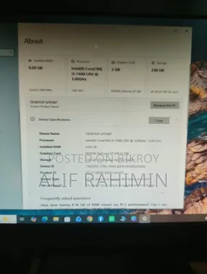 Desktop Computer Asus 8GB Intel Core i5 SSD 4T