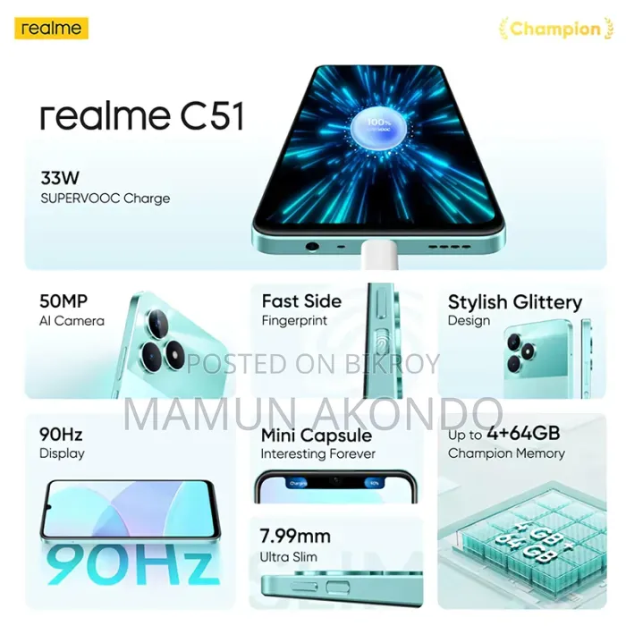 Realme C51 64 GB Black