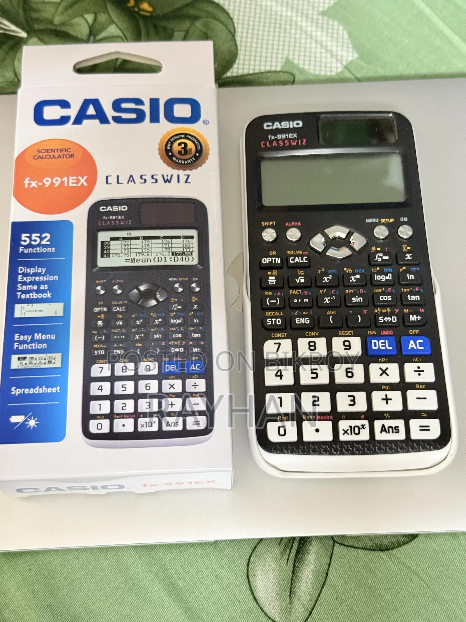 Casio Classwiz Fx-991ex Scientific Calculator 552 Function