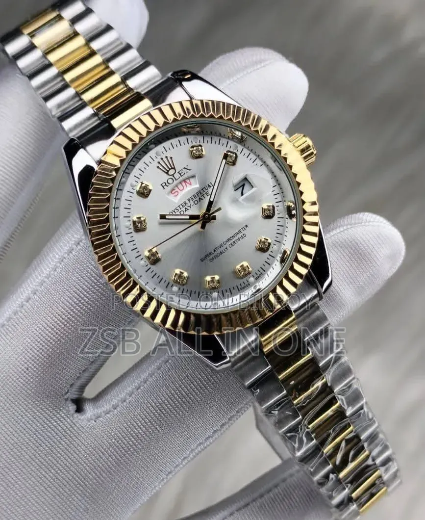 Rolex Quartz Movement Stainless Steel Analog Watch for Men