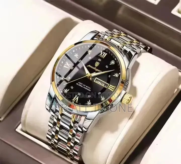 POEDAGAR 936 Fashion Luminous Quartz Watch for Men (City Lock)