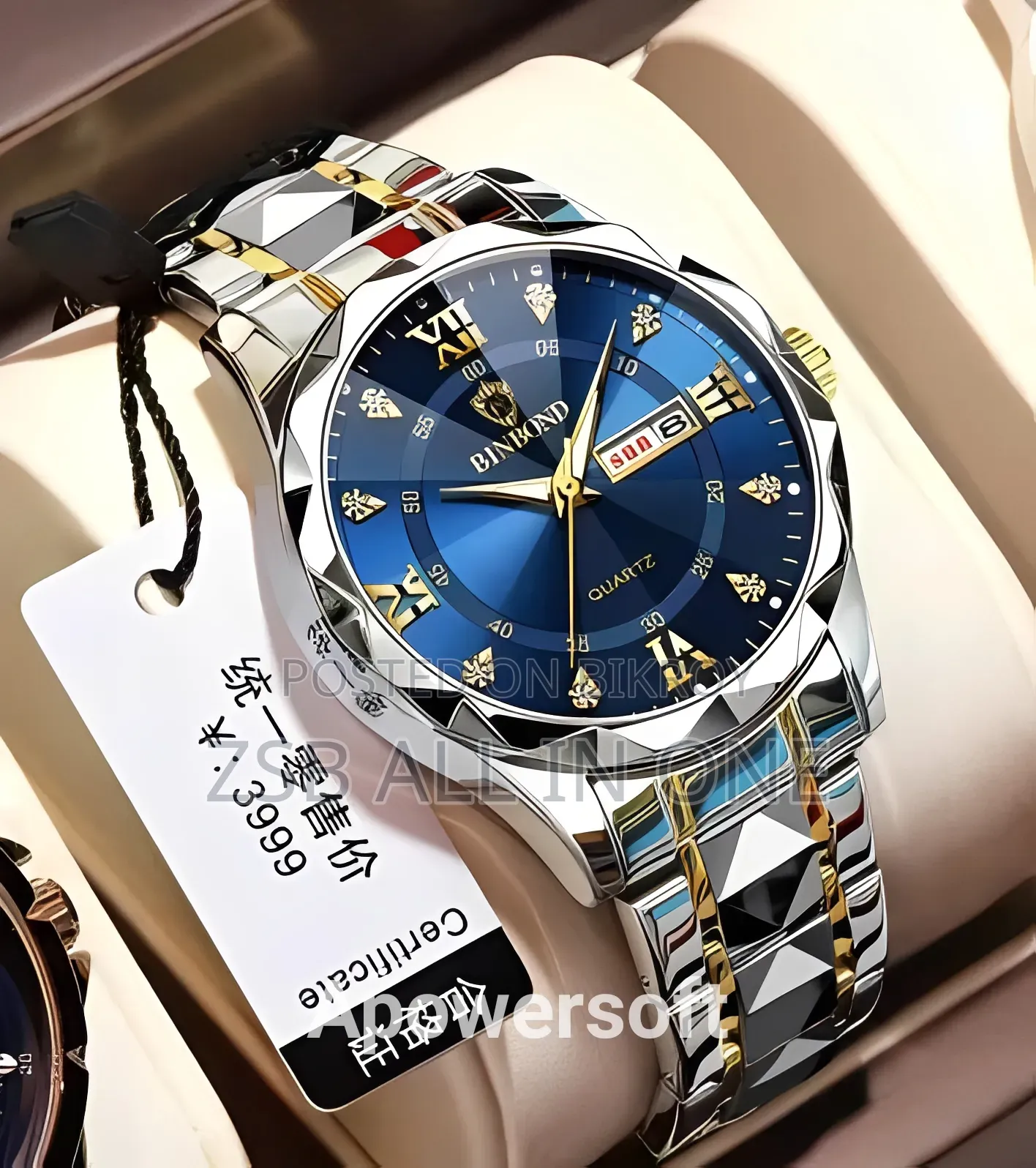 BINBOND 2521 Luxury Brand Luminous Quartz Watch for Men