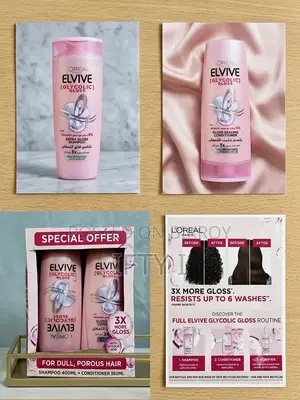 Loreal Paris Elvive Glycolic Gloss Shampoo Conditioner