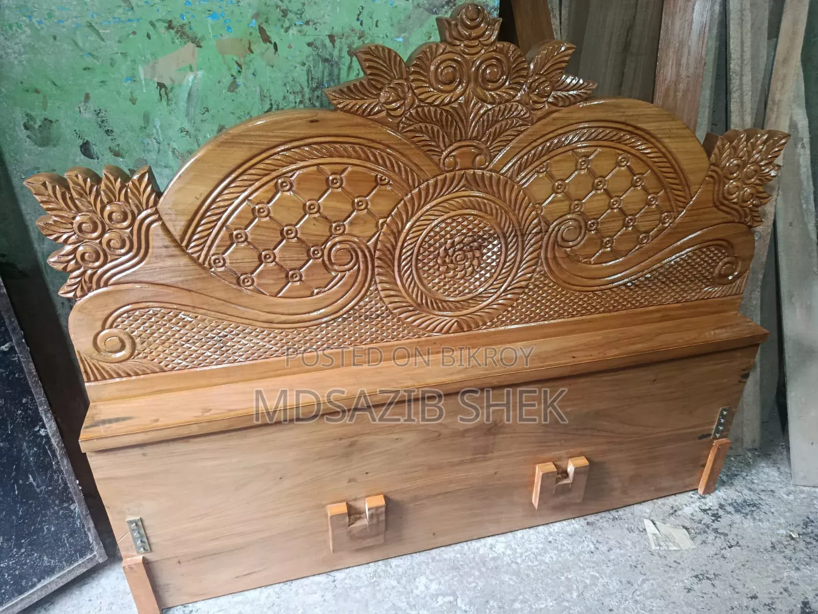 খাট আকাশমনি কাঠের খাট