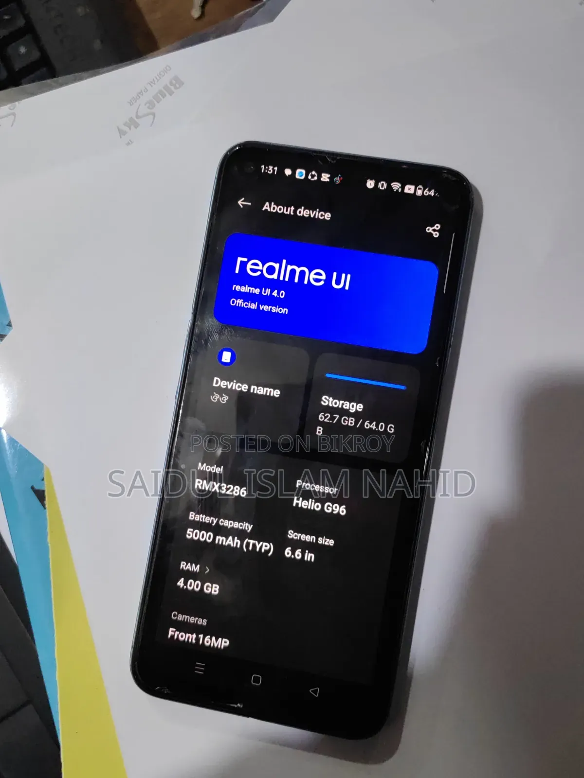Realme Narzo 50 64 GB Blue