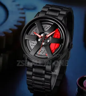 Men's Car Wheel Watch (Middle wheel rotates)