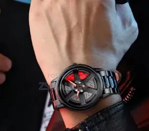 Men's Car Wheel Watch (Middle wheel rotates)